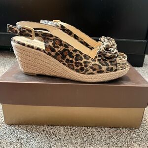 Franco Sarto Leopard Print Wedge heels